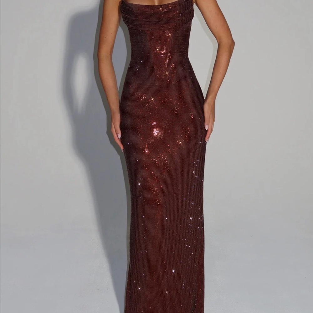 Babyboo Fashion - Mirabella Dress - Plum Brown (L)